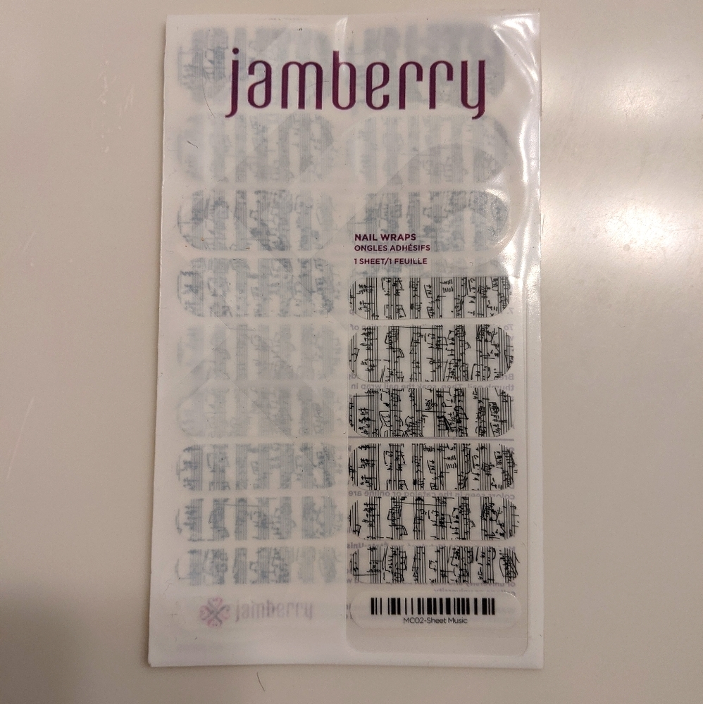 NIP Jamberry Sheet Music Nail Wraps